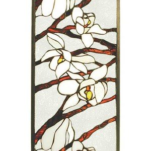 Magnolia Sidelight Tiffany Stained Glass Window Panel