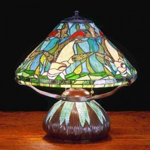 Koi Mosaic Tiffany Stained Glass Table Lamp