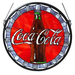 Coca Cola Bottle Cap Medallion Tiffany Panel