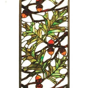 Tall Oak Sidelight Tiffany Stained Glass Panel