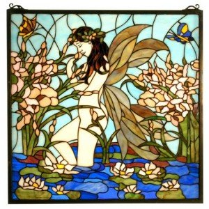 Fairy Pond Tiffany Stained Glass Window Panel