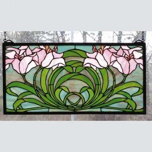 Calla Lily Tiffany Stained Glass Window Panel