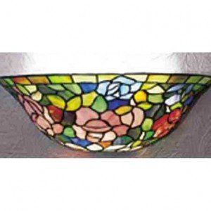 Rose Bush Tiffany Stained Glass Sconce Light