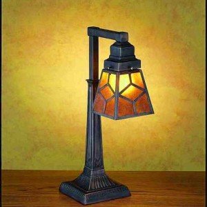 Diamond Mission Tiffany Stained Glass Desk Lamp