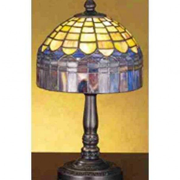 Candice Fringed Tiffany Stained Glass Mini Lamp