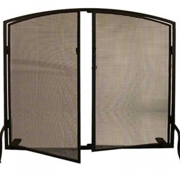 Twin Doors Tiffany Stained Glass Fireplace Screens