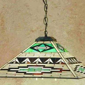 Comanche Mission Tiffany Stained Glass Pendant Light