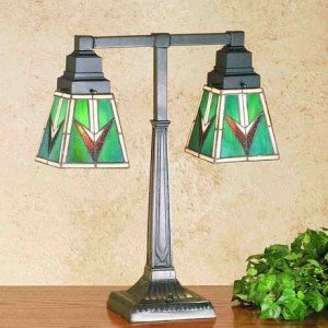 Comanche Mission Tiffany Stained Glass Desk Lamp