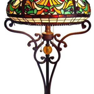Victorian Bowl Tiffany Stained Glass Table Lamp