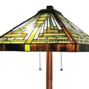 Mission Style Tiffany Stained Glass Floor Lamp