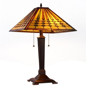 Chadrick Mission Tiffany Stained Glass Desk Lamp