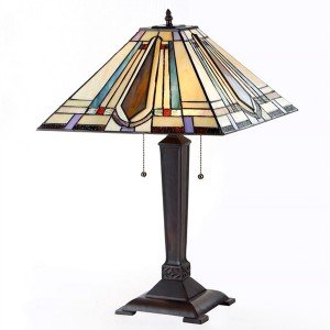 Devon Mission Tiffany Stained Glass Table Lamp