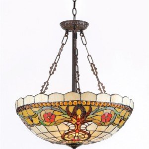 Berleena Victorian Tiffany Stained Glass Pendant Lamp