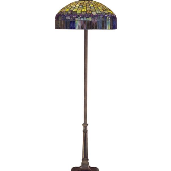 Candice Purple Fringe Stained Glass Floor Lamp