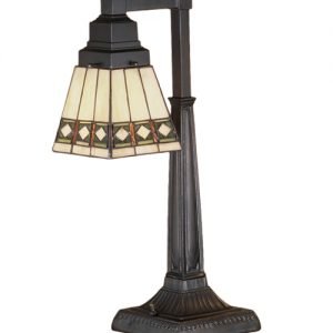 Diamond Tiffany Stained Glass Mission Desk Lamp