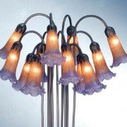 Amber Purple Tiffany Twelve Light Floor Lamp