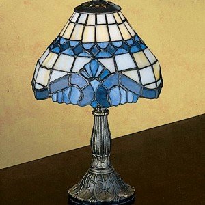 Baroque Blue Tiffany Stained Glass Mini Lamp