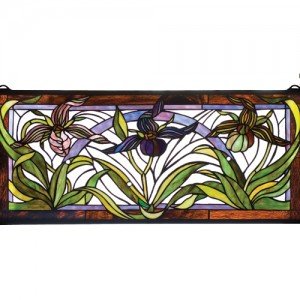 Lady Slippers Tiffany Stained Glass Window Panel
