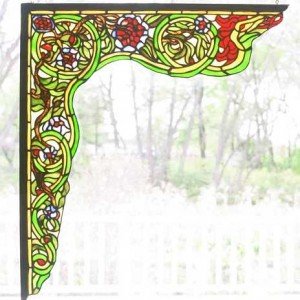 Serpent Tiffany Stained Glass Left Window Panel