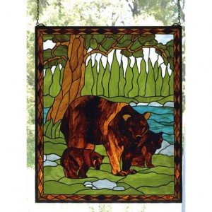 Spring Woods Tiffany Stained Glass Window Panel