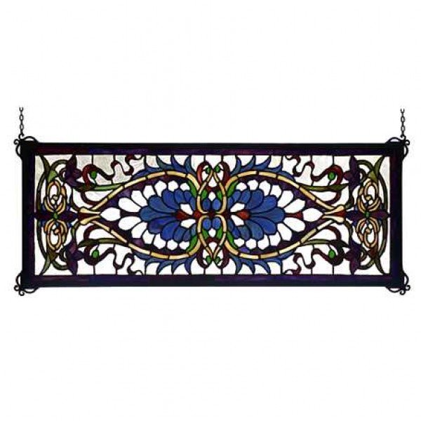 Antoinette Tiffany Stained Glass Transom Window Panel