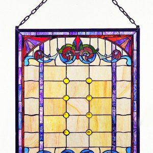 Victorian Tiffany Stained Glass Sunshine Window Panel