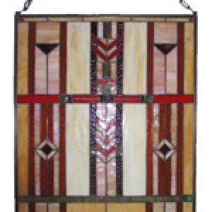 Arts Crafts Tiffany Stained Glass Window Panel