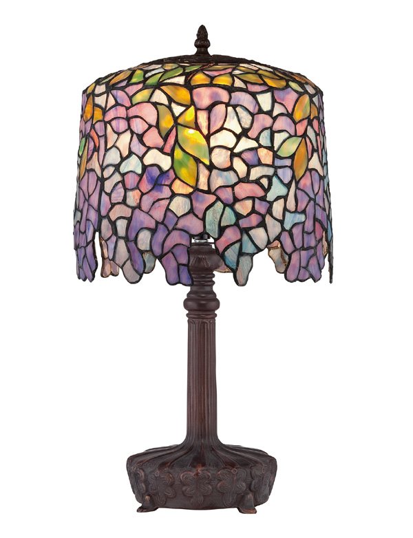 Purple Wisteria Tiffany Desk Lamp
