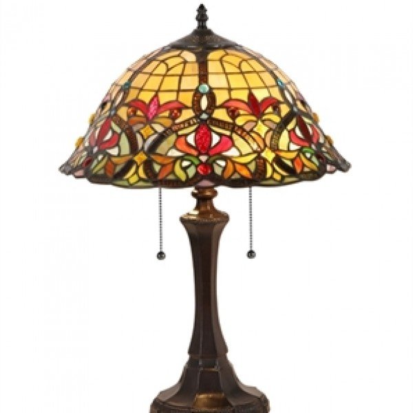 Tiffany Stained Glass Victorian Style Table Lamp