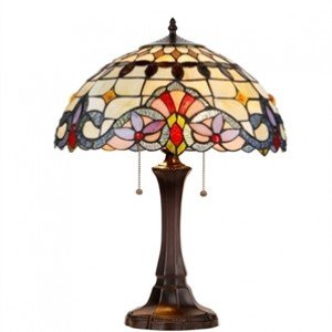 Country Victorian Tiffany Stained Glass Table Lamp