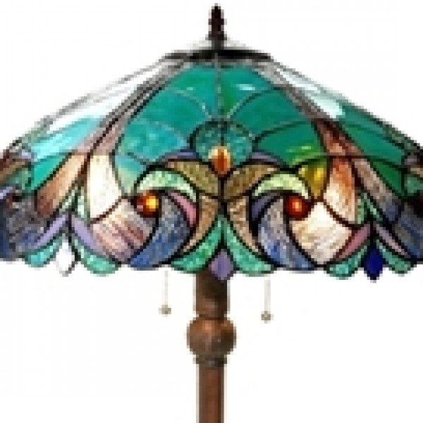 Tiffany Stained Glass Victorian Style Floor Lamp