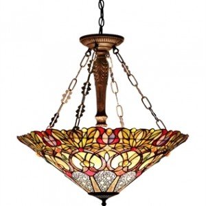 Tiffany Stained Glass Victorian Inspired Pendant Light