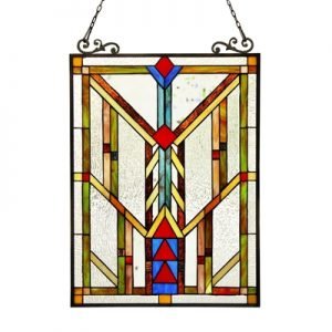 Vanderleck Contemporary Tiffany Stained Glass Window Panel
