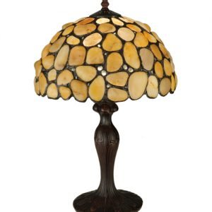 Agata Yellow Tiffany Stained Glass Table Lamp