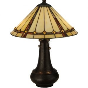 Belvidere Jeweled Tiffany Stained Glass Table Lamps