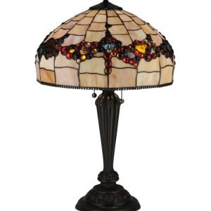 Concord Grapes Tiffany Stained Glass Table Lamp