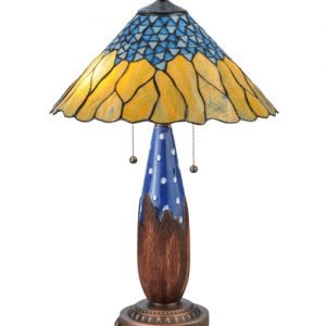 Cristal Azul Tiffany Stained Glass Table Lamp