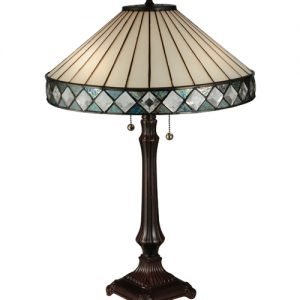 Diamond Ring Tiffany Stained Glass Table Lamp
