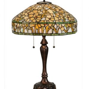 Dogwood Flowers Tiffany Stained Glass Table Lamp