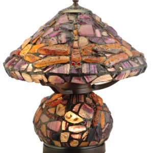 Dragonfly Agata Stone Tiffany Stained Glass Lamp