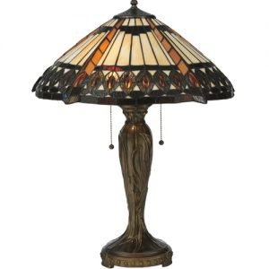 Cleopatra Jeweled Tiffany Stained Glass Table Lamps