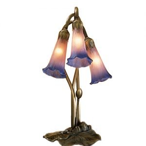 Lily Pad Indigo Blue Pink Accent Lamp